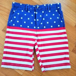 Vineyard Vines Patriotic American Flag Shorts Boys Sz 16